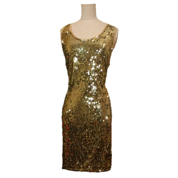 gold sequin tank dress Sequin Tank Dress